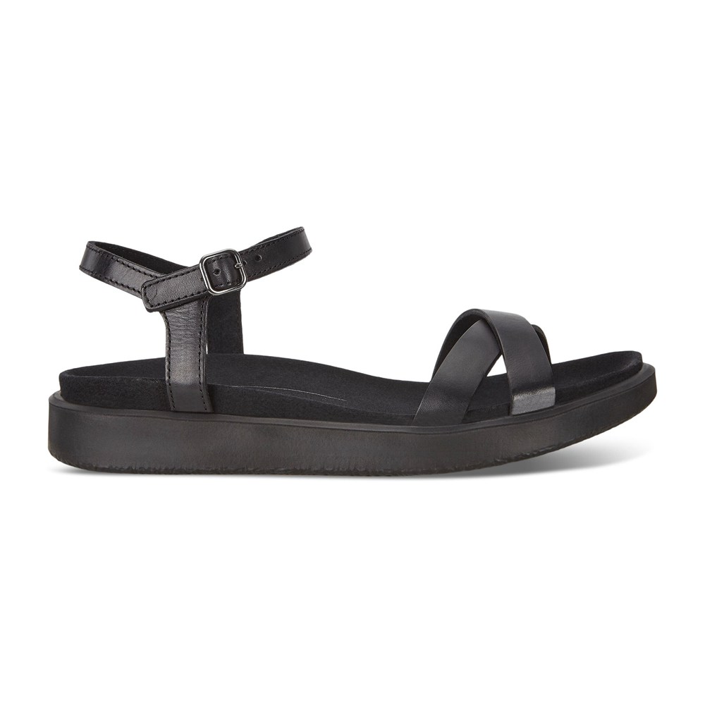 ECCO Womens Sandals Black - Yuma Crossover Staps - JYM-942580